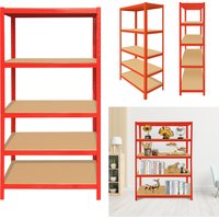 5 Tier Garage Shelving Units,Boltless Storage Racking Unit,Heavy Duty Racking Shelves,Metal Boltless Industrial Racking