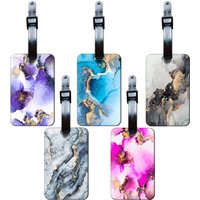 Marble Texture Luggage Tags Unique Funny Bag Tags Men Baggage Suitcase Labels Travel Identifiers Name Tags