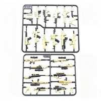 Military Weapons Golden Pack Soldier Mini Action Figures Accessories MOC SWAT Special Forces Army Building Block Toys