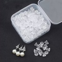 200pcs/box Ear plug silicone earrings plug ear cap earring back plug anti-drop plug