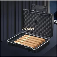Portable Travel Cigar Storage Moisturizing Box Sealed Waterproof Protection ABS Travel Cigar Box with Humidity Meter