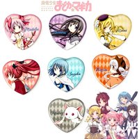 1/7pcs Anime Puelling Magic Madoka Magica Kaname Madoka Akemi Homura 5CM Heart Badge Brooch Pin Collection Props Xmas Gifts