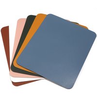 Minimalist Solid Color Universal Anti-slip Mouse Pad Leather Office Mice Mat Desk Cushion Fashion Comfortable For Laptop PC