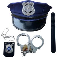 1PCS / 4PCS Adult Police Hat Octagon Flat Hat Cosplay Performance Masquerade Fun Props Police Hat Uniform Accessories