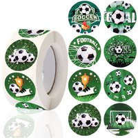 500pcs Green Soccer Stickers Football Themed Paper Sticker for Boys Birthday Baby Shower Party Decor Supplies Sports Decor