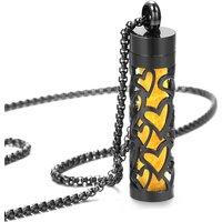 Black Cylindrical Women Stainless Steel Flowers Aromatherapy Necklace Perfume Essential Oil Diffuser Spiral Open Lockets Pendant