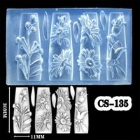 Flexible Silicone Carving Flower Mold for Artistic Design Projects