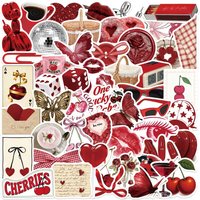 10/50PCS Retro Y2K Cherry Girl Graffiti Sticker Cartoon Personality Decoration Desk Scrapbook Diary Scooter Decal Toy