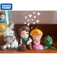 Bandai Genuine TAKARA TOMY A.R.T.S 4Pcs Gashapon Disney Tangled Rapunzel Action Figure Toys For Kids Gift Collectible Ornaments