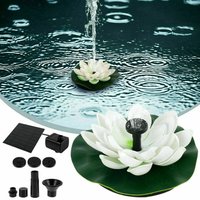 Mini Lotus Solar Water Fountain Pond Decoration Waterfall Fountain Outdoor Bird Bath Solar Powered Floating Garden Fountain