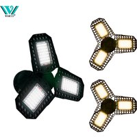 Deformable LED Bulb Garage Light 40W 60W 80W with Adjustable Panel LED Lamp for Workshop Warehouse E27 85-265V Ceiling Lighting