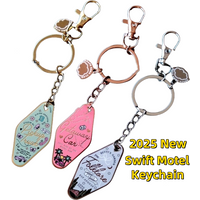 New 2Pcs Cute keychain Fashion Motel key chain Swift Fan Commemorate Gifts For Car Keys Wallet Backpack Car Key Pendant