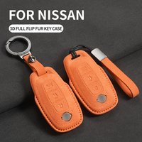 Car Smart Remote Key Shell for Nissan X-trail T33 Qashqai J12 Teana Altima Ariya Suede Key Case Cover Holder Keychain Keyring