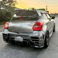 For Suzuki Swift ZC33S 2018+ Rear Trunk Lip Carbon Fiber Wing Spoiler Car Styling