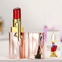 Fashionable Lipstick Portable Lighter Outdoor Adjustable Ignition Port Red Shaped Inflatable Lighter Women's Smoking Gift