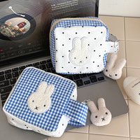 Cute Miffy Rabbit Menstrual Bag Portable Compact Makeup Bag Travel Outing Small Storage Bag Miscellaneous Bag