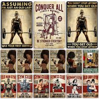 Artisian Fitness Metallschild, Fitnessstudio, Blechschild, Sport, dekoratives Poster, Wanddekoration, Garage, Bar, Kneipe, Club, Hotel, Café, Küche, Z