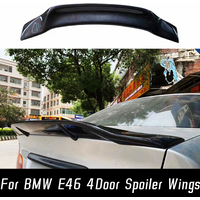 For 1998-2006 BMW 3 Series E46 4Door FRP Material Black Carbon Rear Trunk Lid Car Wing Ducktail Lip Spoiler Styling Accessories