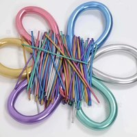 50/100pcs Chrome Magic Balloons DIY Birthday Party Wedding Decoration Metal Strip Balloon System Weave Balloon Wholesale