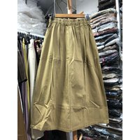Spring Summer 2025 Sample Semi-Body Skirt High Waist A-Line Loose Fit Casual Vintage Style Ladies Skirt No Return No Exchange