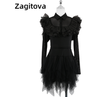 ZAGITOVA Figure Skating Dress For Women And Girls Long Sleeved Ice Skating Clothes Wednesday's Zombie Dance Kamila Valyeva