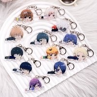 12PCS Anime Tokyo Ghoul Acrylic Keychain Cartoon Creative Bag Charms Accessories Funny Backpack Pendant Key Holder Friend Gifts
