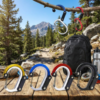 Hybrid Gear Clip Carabiner Rotating Hook Clip Non-Locking Strong Clips for Camping Fishing Hiking Travel Backpack Out
