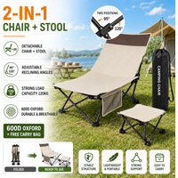 Outdoor Folding Lounge Chair Portable Office Chair Stool Adjustable Camping Fishing Leisure Chair Lunch Break Back Moon Chair