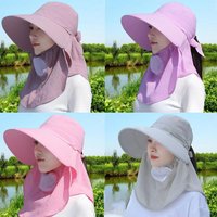 Summer Quick Dryng UV Protection Fisherman Cap Face Neck Cover Outdoor Fishing Cycling Adjustable Men Visor Hat Women Bucket Hat
