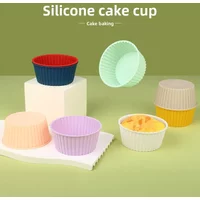 Silicone Cake Mold Air Fryer Bowl Reusable Household Oven Cake Pudding Baking Mold Kitchen Baking Accessories