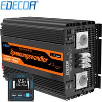 EDECOA 3500W DC 12V à AC 220V 230V convertisseur onduleur à onde sinusoïdale pure hors réseau transformateur pour système solaire voiture maison bateau