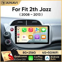 Autoradio Ainavi, radio multimédia sans fil, Carplay Android Auto pour HONDA FIT JAZZ 2008 2009 2010 2011 2012 2013 2 DIN GPS