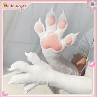 Fursuit Paw Gloves Cosplay Props Kig Fursuit Animal Style 4-Finger Elastic Fitted Claws For Halloween Christmas Comic Cons