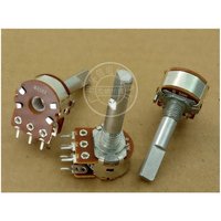 Hot sales 1pcs/lot 148 double potentiometer B50K B100K B250K handle length 30MMF / CC with the midpoint