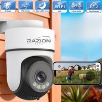 Kamera bezpieczeństwa przewodowa 8MP, kamera Wi-Fi 2.4G&5G, nagrywanie 24/7, ochrona domu, IP66, automatyczne śledzenie, kolorowy tryb nocny, kamera P
