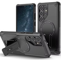 For Samsung S26 Ultra Case For Samsung Galaxy S26 Plus Edge S 26 Fold Stand Holder Armor Magnetic Wireless Charge Bracket Cover