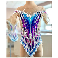 Girls Rhythmic Leotard,Artistic Finger skating ballet outfit, Dance wear Gymnastics Dress,pick style