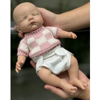 10 Inch Lifelike Newborn Baby Doll Girl Silicone Full Body Newborn Baby Doll August For Birthday Gifts
