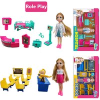 Cute 5.5in/14cm Doll And Accessories Funny Role-Playing Toy Medical School Theme Playset, Giftbox Pack Chirstmas Birthday Gift