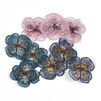 20Pcs/Lot 57x47mm Flower Lace Patches For Hat Clothing Embroidery Mesh Appliques For Handmade Sewing Accessories Wedding Decor