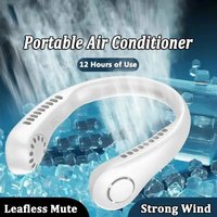 Best-Selling Mini Neck Mounted Fan Portable Bladeless Neck Rechargeable Air Cooler 3-Speed Mini Summer Sports Fan Outdoor.