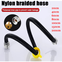 New 20/40/60/80/100/150/200CM Nylon Braided Inner Pipe Flexible Shower Hose High Pressure Explosion-proof Extension Shower Tube