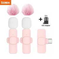 Wireless Lavalier Microphone Mini Mic for Type-C Smartphones Vlogging Facebook Videos Audio Recording