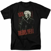 Billy Idol Brick Wall Rebel Yell T Shirt Licensed Rock Band Merchdandise Black2024 High quality Brand T shirt Casual
