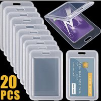 1-20Pcs Waterproof Transparent Card Cover Rigid Plastic Bus Card Holder Case Business Credit Cards Bank ID Card Sleeve Protect