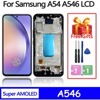 Super AMOLED For Samsung A54 5G A546B LCD Display Touch Screen Digitizer Assembly For Samsung A546E A546U LCD With Frame