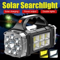 Wiederaufladbare tragbare Handlampe 8/4 LED leistungsstarke Taschenlampe Outdoor Camping Solar Ladelampe USB Taschenlampe mit COB Arbeitslaterne