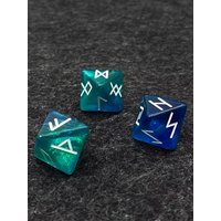 8 Sided Rune Dice Set 3pcs/lot D8 Galaxy Polyhedral Dice for Constellation Divination Dice Entertainment Board Games Accessories