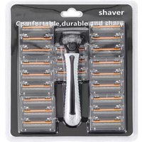 Men's Three Layer Reusable Shaver with Imported Blade New Design Multi Tool Razor with Head Change Feature