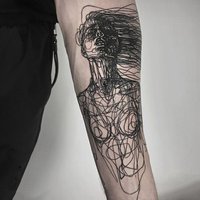1 Sheet Personalized Creative Line Flower Arm Tattoo Sticker Waterproof Lasting Temporary Tattoo Party